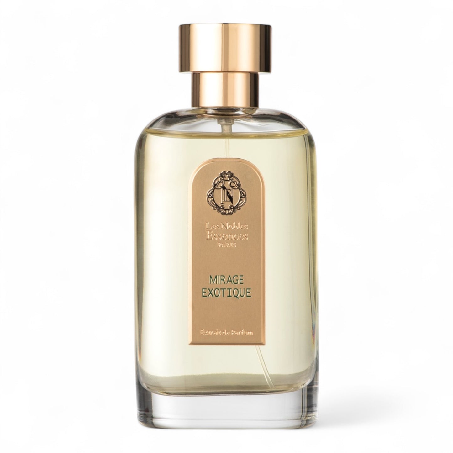 A decant of Mirage Exotique, a tropical fruity-oriental fragrance with passion fruit, coconut, and sandalwood.