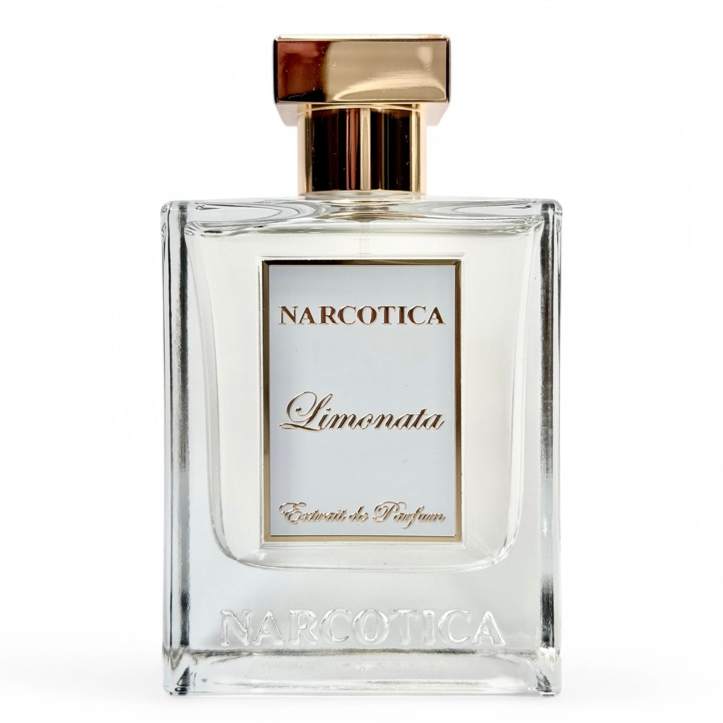 A decant of Narcotica Limonata, a fruity aquatic fragrance with mango, grapefruit, and marine notes, available in perfume samples.