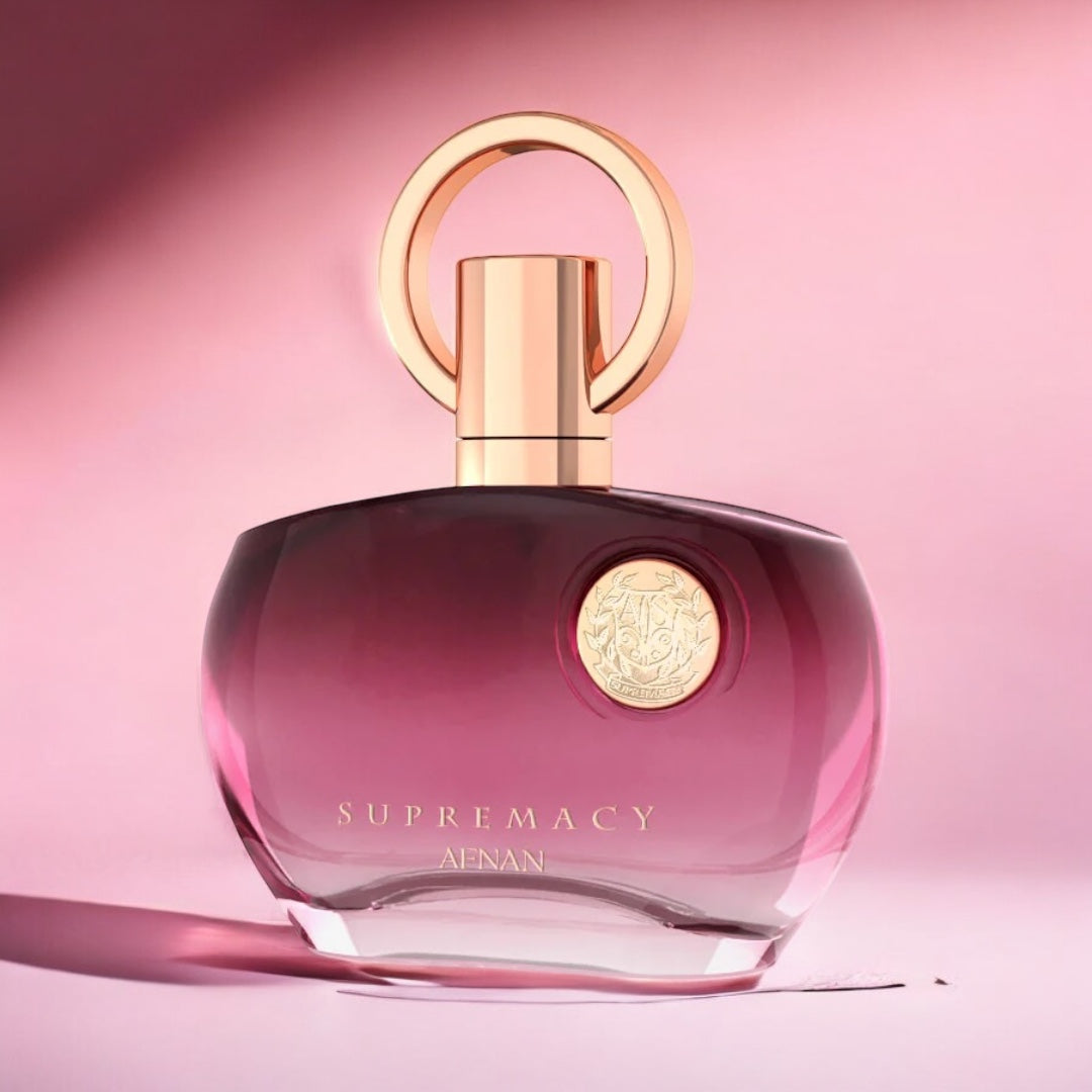 Supremacy Purple by Afnan decant, a sweet and musky women's perfume with fruity citrus top notes and a soft amber base - ideal for perfume lovers and collectors.