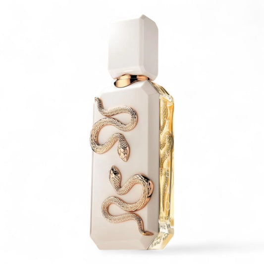 A decant of French Avenue Veneno Bianco, a creamy floral fragrance with coconut, tiare flower, and soft vanilla.