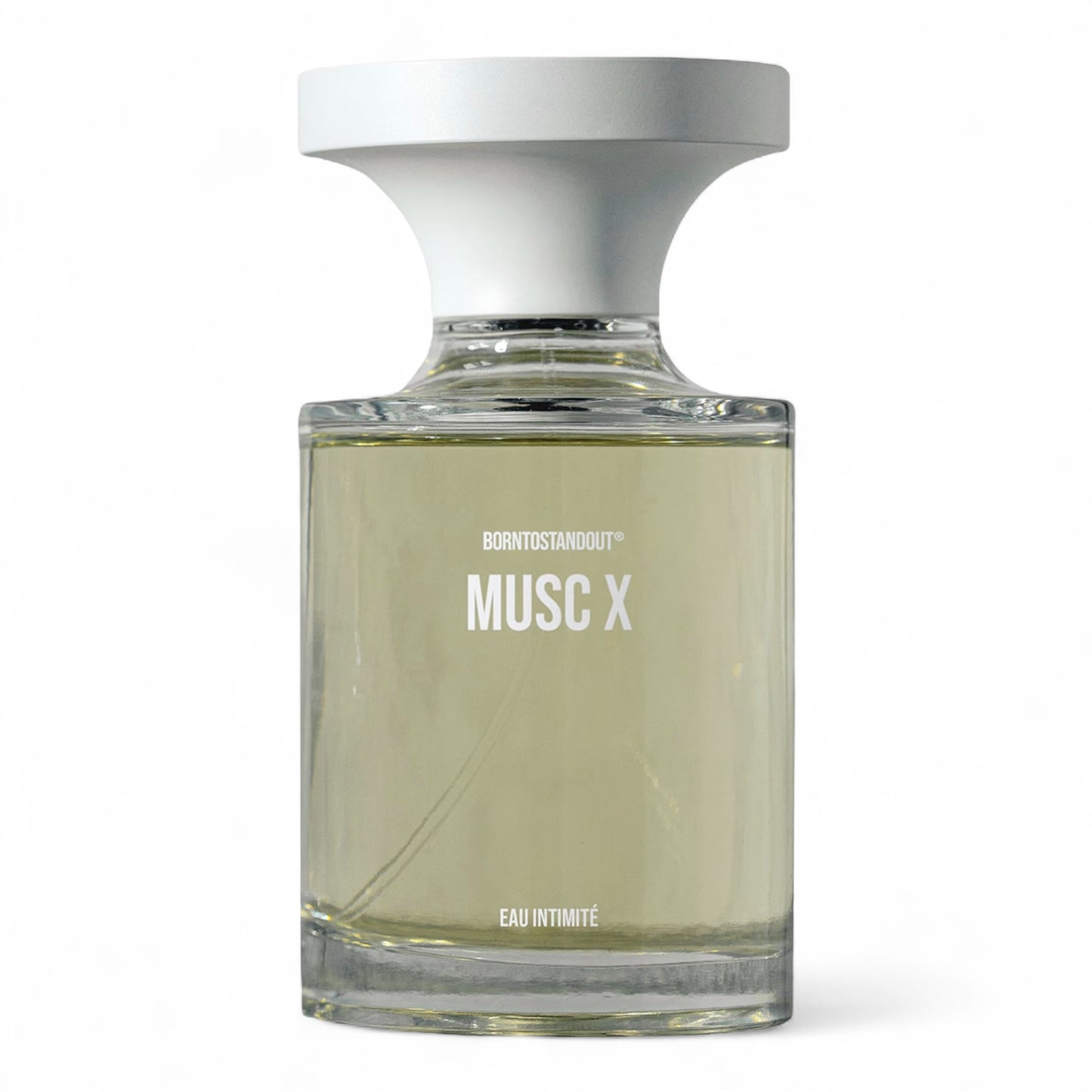 Sample of BORNTOSTANDOUT Musc X – warm musks, incense, and amber blend in a sensual skin scent.