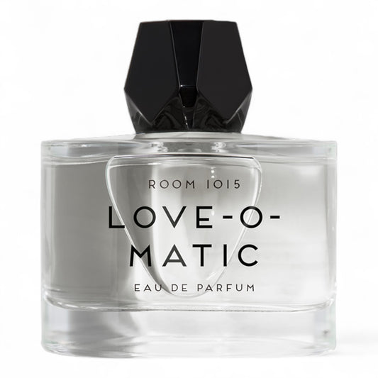 Sample of Room 1015 Love-O-Matic – strawberry, bubblegum, and musk in a playful, romantic scent.