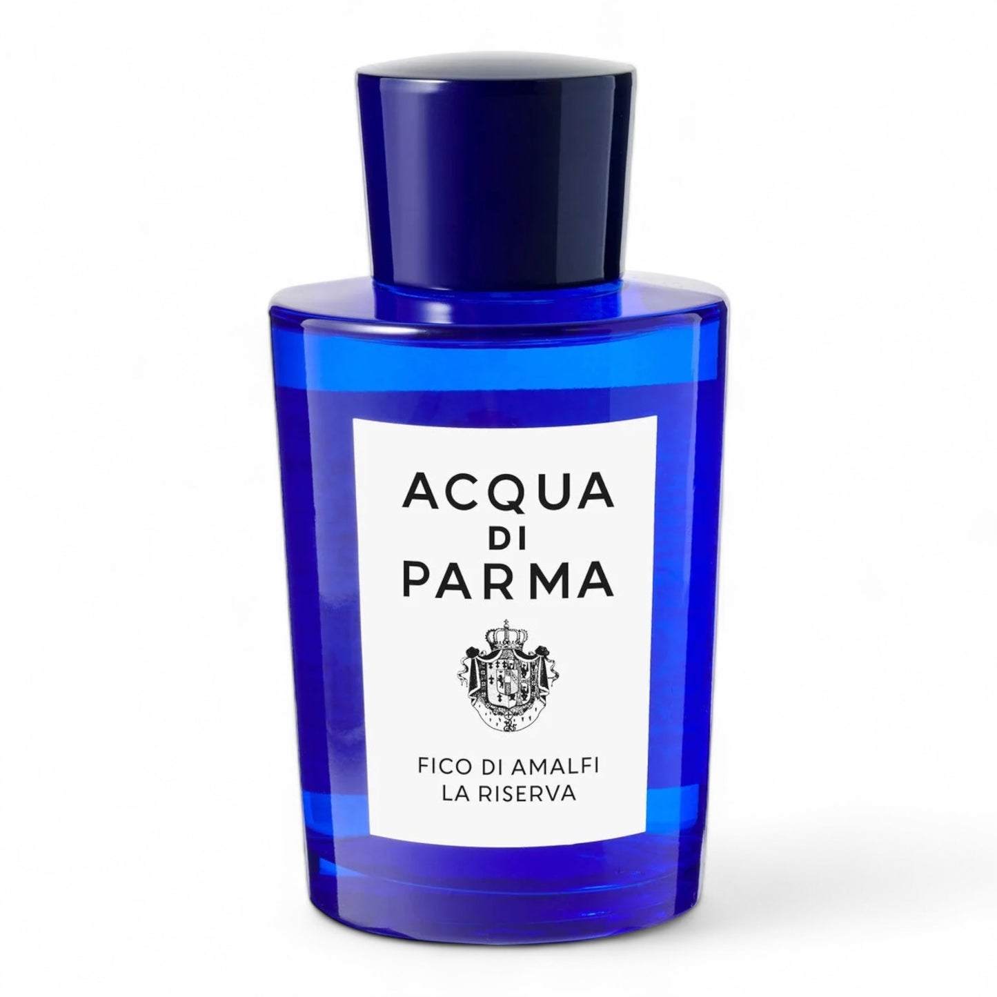 Acqua di Parma Fico di Amalfi La Riserva fragrance sample - extrait with fig, citrus, orris and tonka bean. Full-size 100ml bottle shown