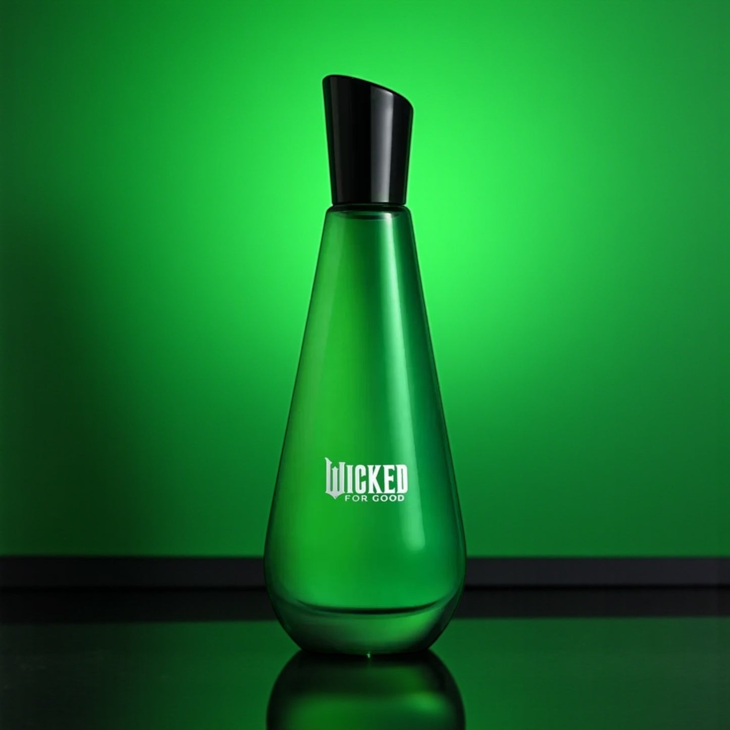 Ariana Grande Elphaba Enchanted perfume sample – dark plum, vanilla and oudwood notes styled in a mystical emerald-toned setting.