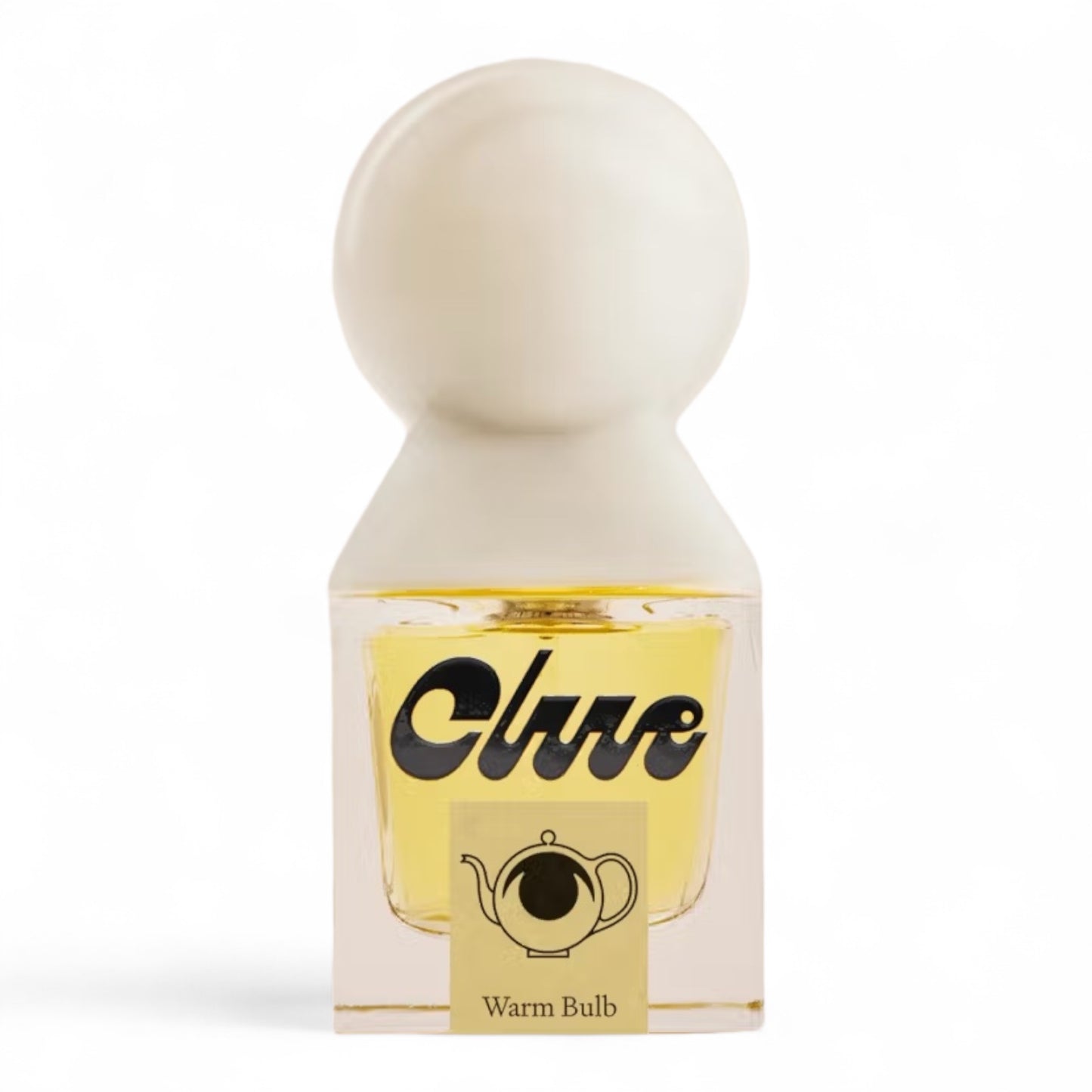 Clue Warm Bulb fragrance sample - hot dust, tobacco and warm vanilla scent. Full-size 30ml bottle shown