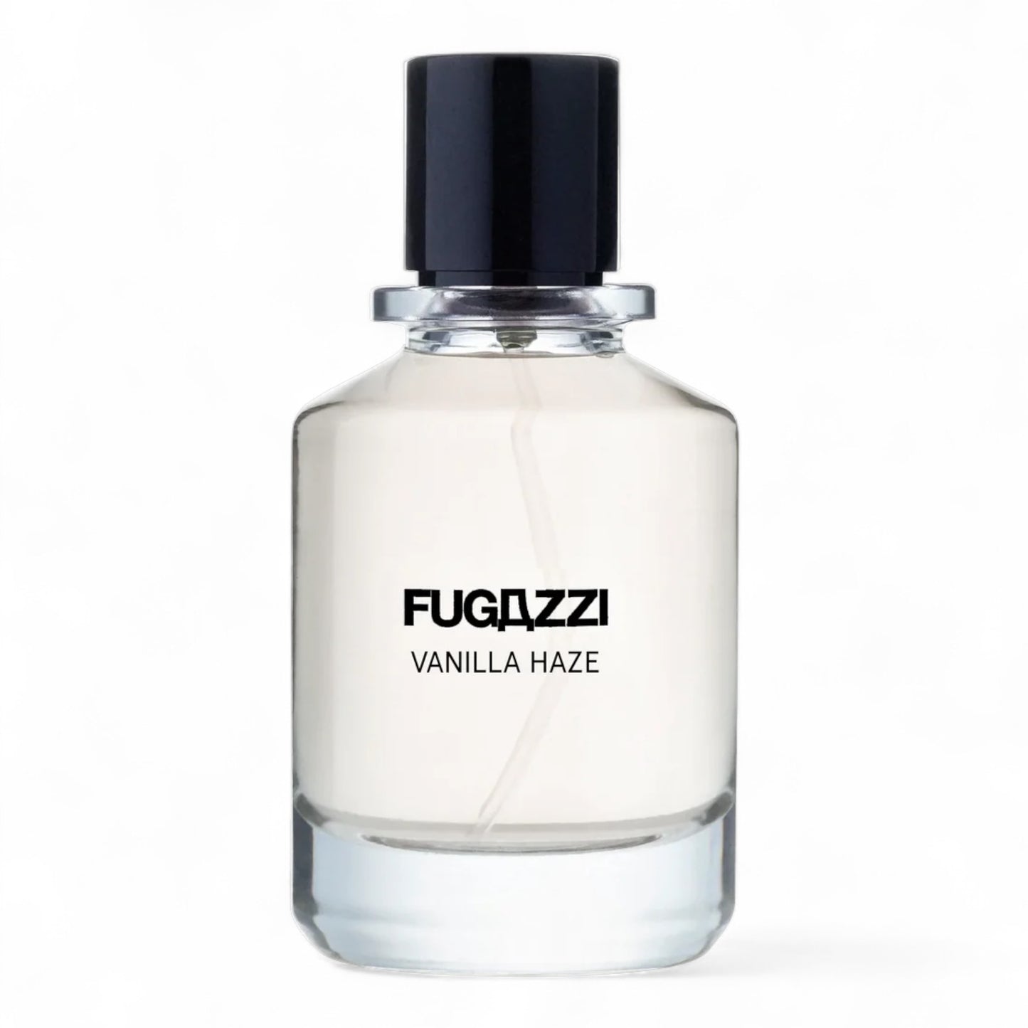 Fugazzi Vanilla Haze Extrait fragrance sample – retail bottle shown for decanting into 1ml–10ml samples.