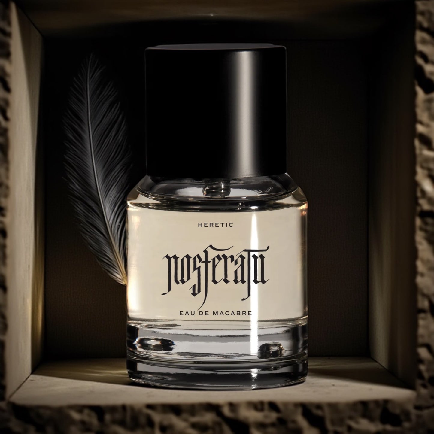 Heretic Parfum Nosferatu perfume sample – dark atmospheric scent with lilac, petrichor and ambergris in a gothic seaside castle setting.