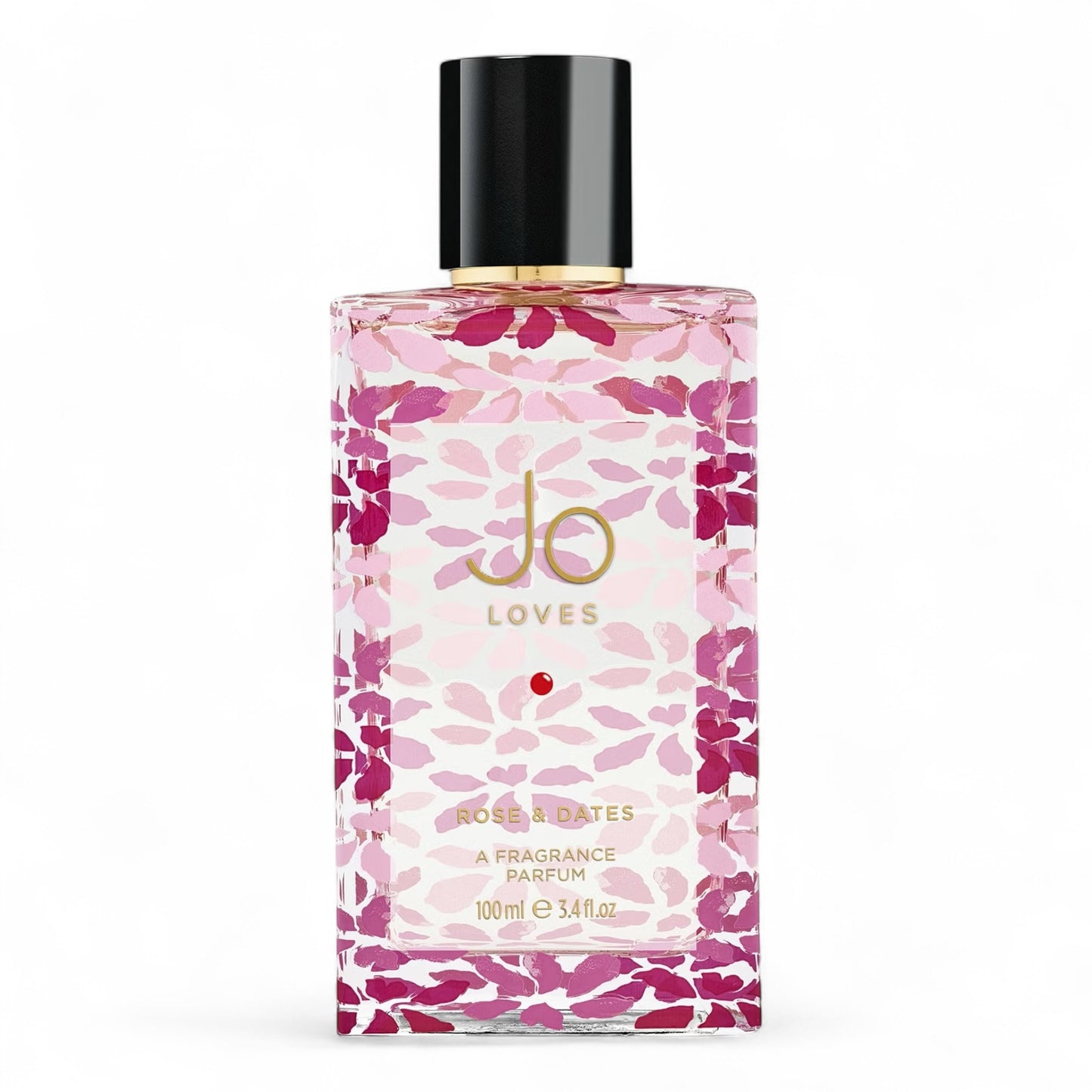 Jo Loves Rose & Dates fragrance sample – retail bottle shown for decanting into 1ml–10ml samples