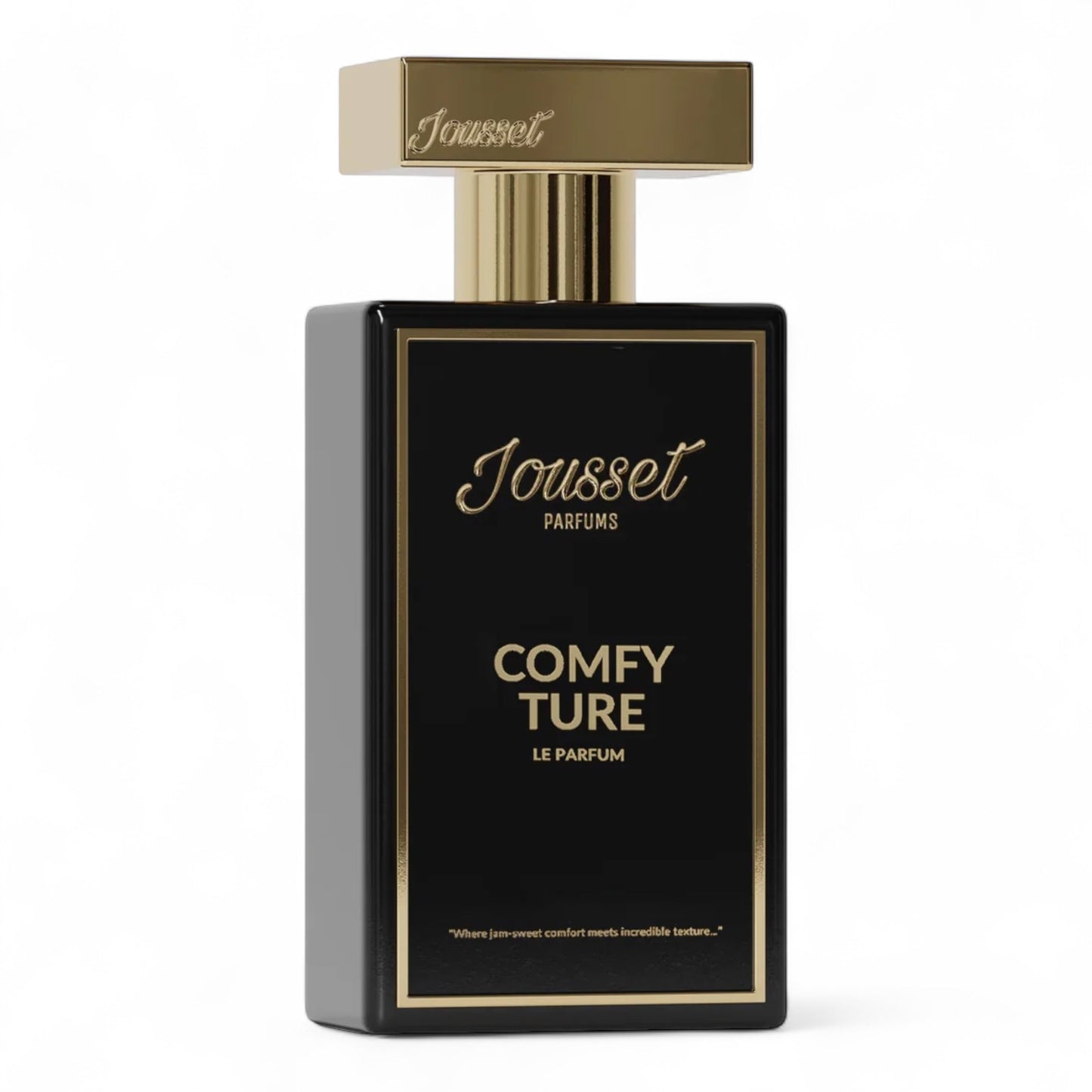 Jousset Comfy Ture fragrance sample – retail bottle shown for decanting into 1ml–10ml samples.