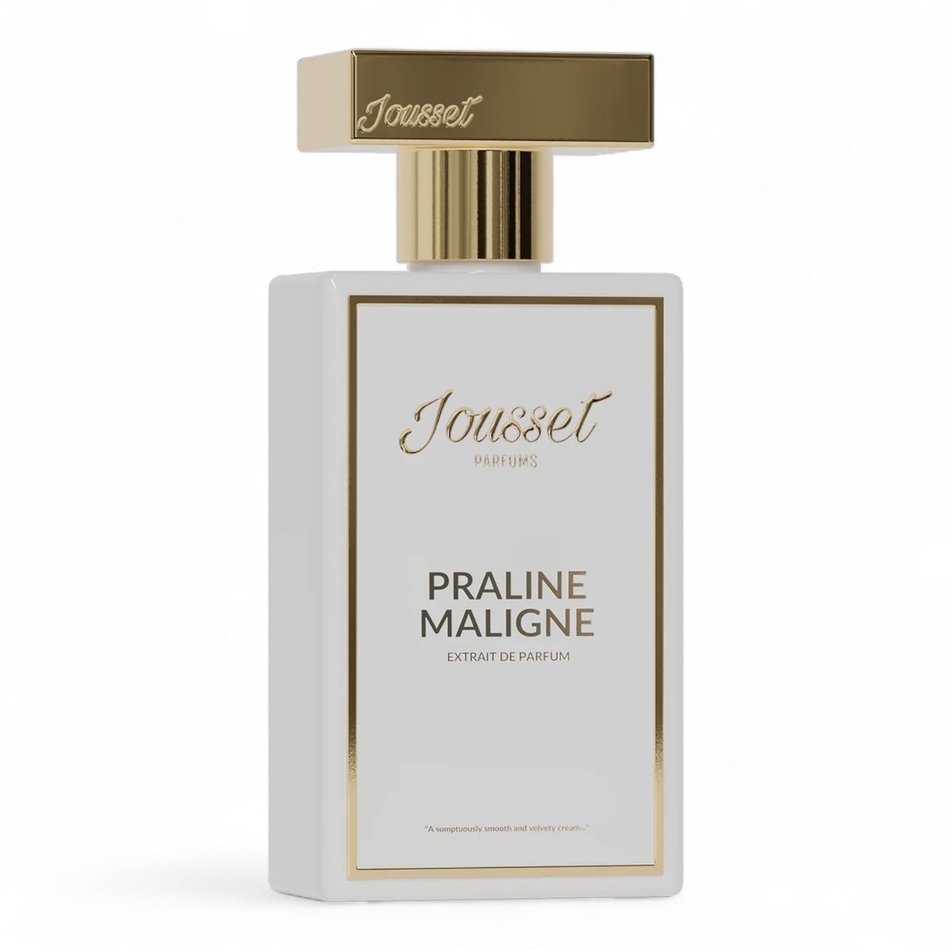 Jousset Praline Maligne fragrance sample – retail bottle shown for decanting into 1ml–10ml samples.