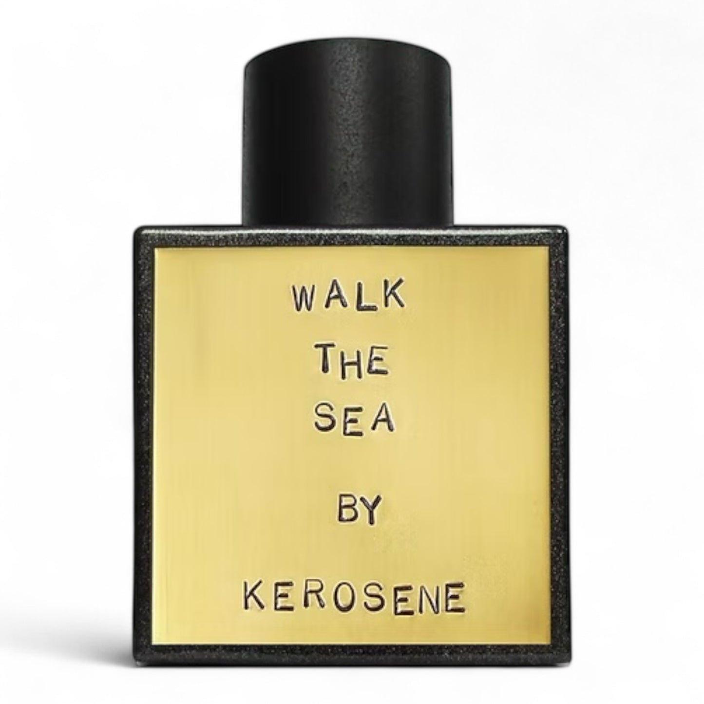 Kerosene Walk The Sea fragrance sample - soft marine scent with sea salt, white florals and ambergris. Full-size 100ml bottle shown