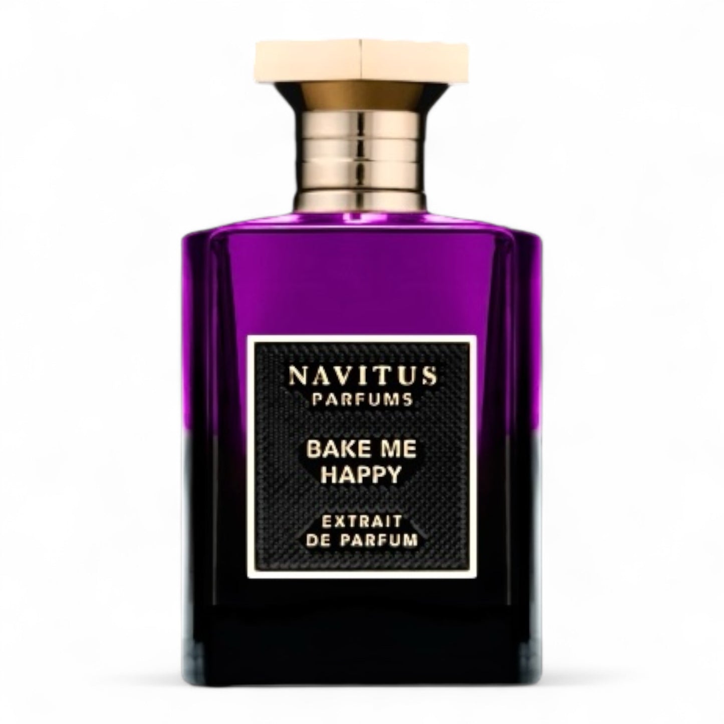 Navitus Bake Me Happy fragrance sample – retail bottle shown for decanting into 1ml–10ml samples.