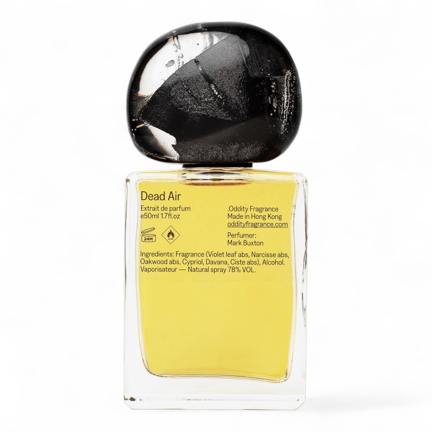 Oddity Dead Air fragrance sample – retail bottle shown for decanting into 1ml–10ml samples.