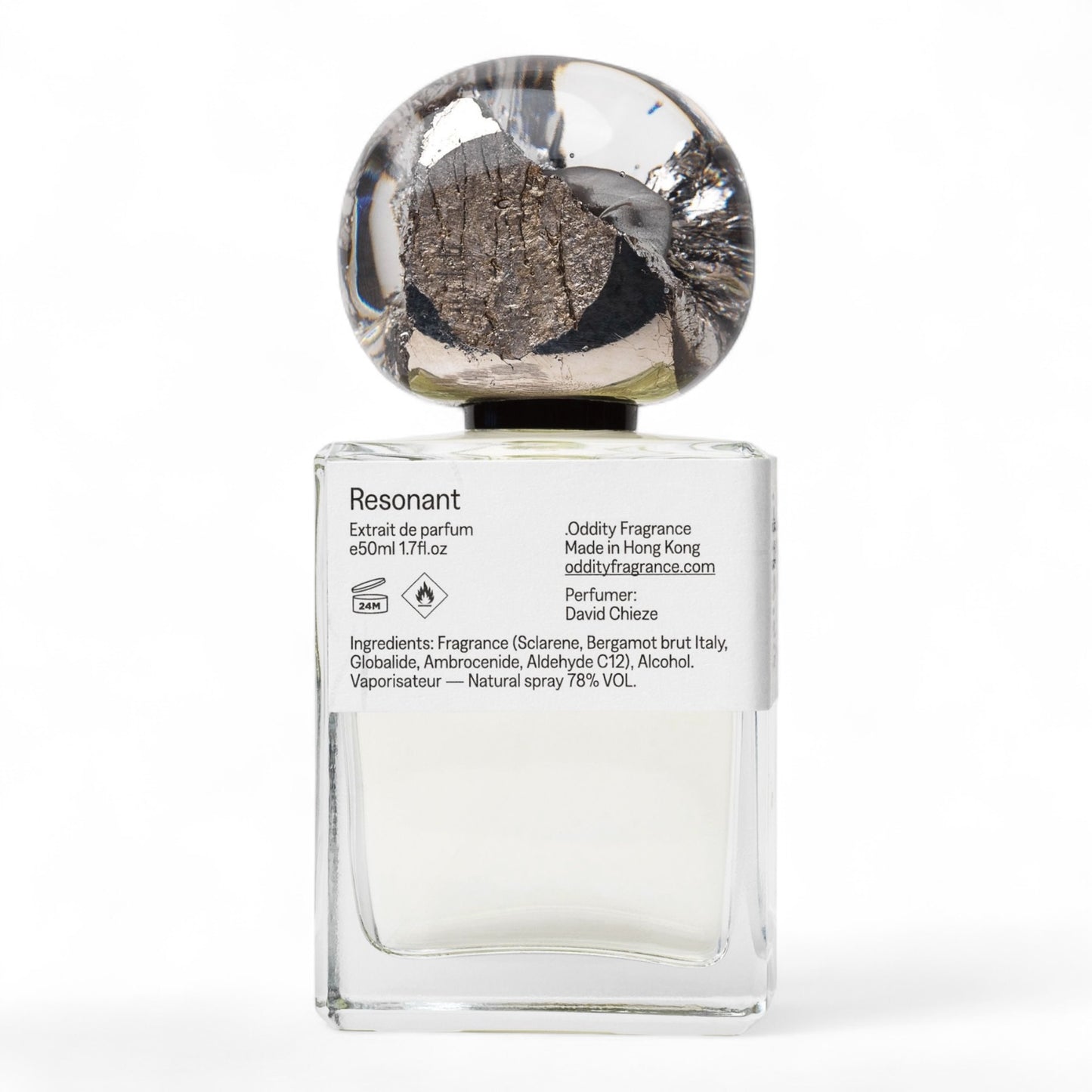 Oddity Resonant fragrance sample – retail bottle shown for decanting into 1ml–10ml samples.