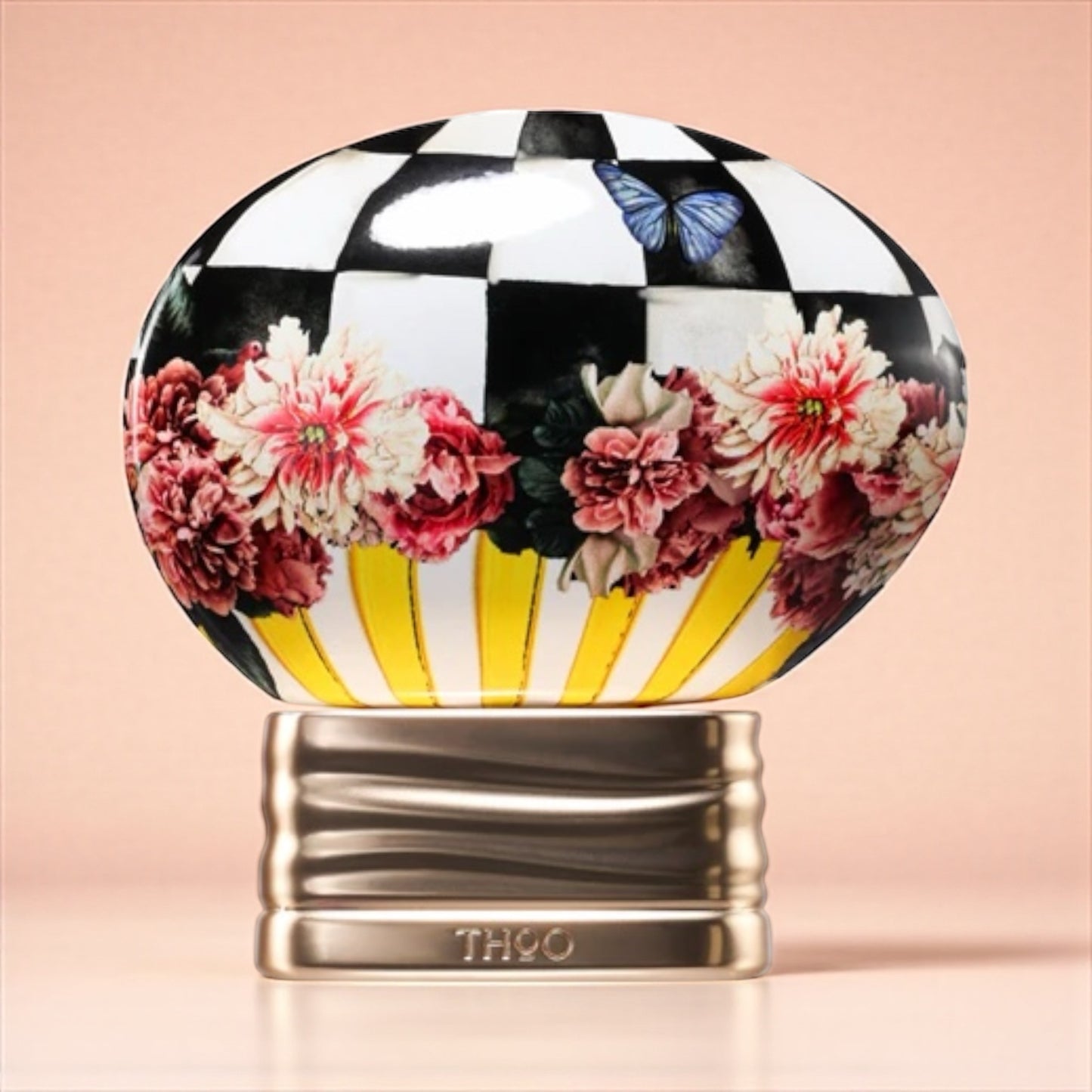 The House of Oud Bonbon Pop perfume sample – white peach, coconut, and brown sugar notes in a playful, pastel-toned setting.