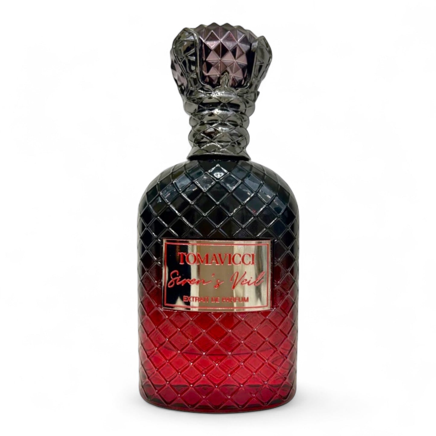 Tomavicci Siren’s Veil fragrance sample – retail bottle shown for decanting into 1ml–10ml samples.