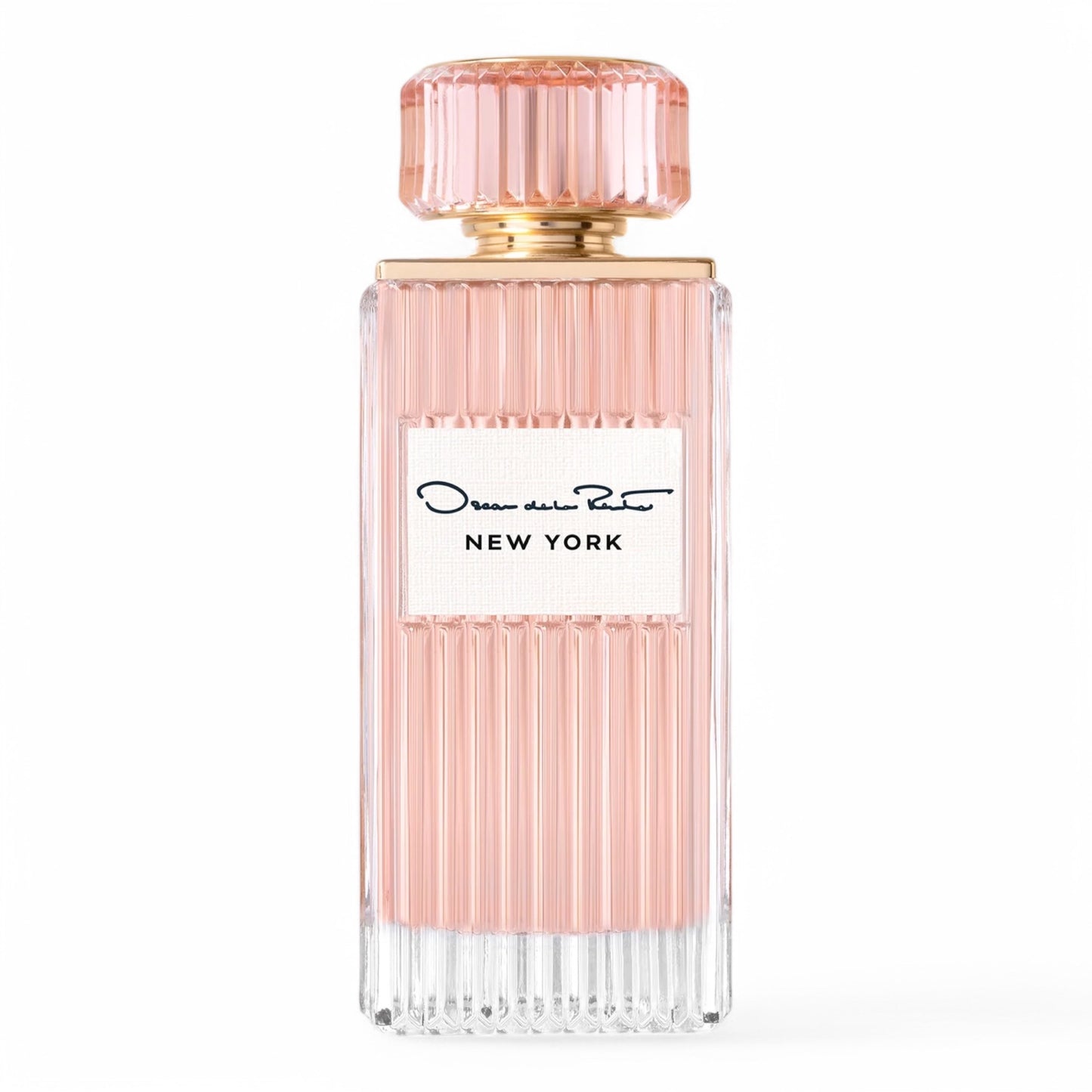 A decant of Oscar de la Renta New York, a floral amber fragrance featuring strawberry, rose, and sandalwood, available in perfume samples