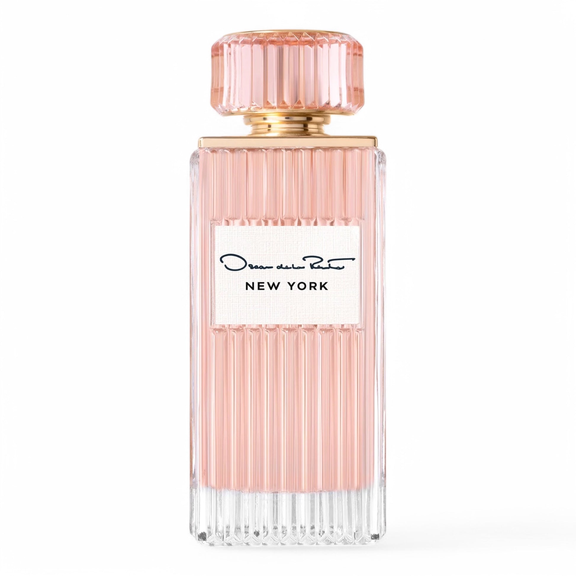 A decant of Oscar de la Renta New York, a floral amber fragrance featuring strawberry, rose, and sandalwood, available in perfume samples