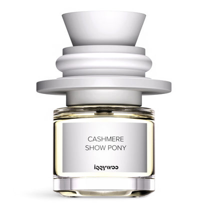A decant of Iggywoo Cashmere Show Pony, a dreamy fragrance blending vanilla sugar, coconut, white musks, and cashmeran, available in perfume samples
