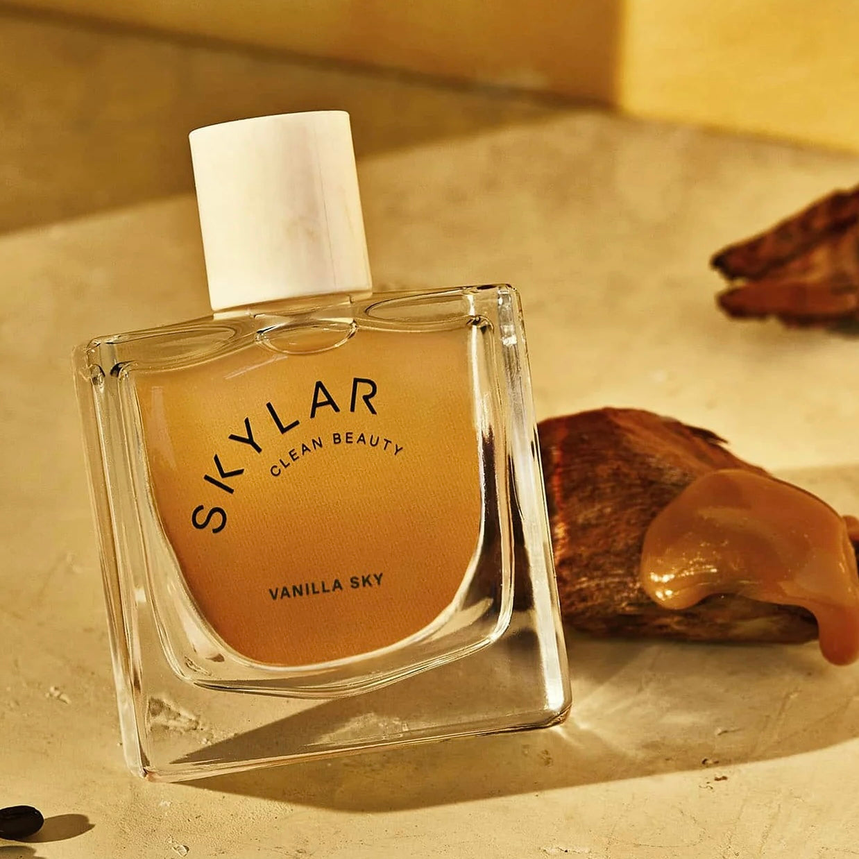 Close-up of a fragrance sample of Vanilla Sky, highlighting its rich, cozy, and sweet notes for a comforting and inviting scent experience
