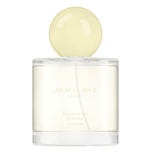 A decant of Jo Malone Frangipani Flower, a radiant floral perfume with frangipani, jasmine, and sandalwood, available as fragrance samples and perfume splits.