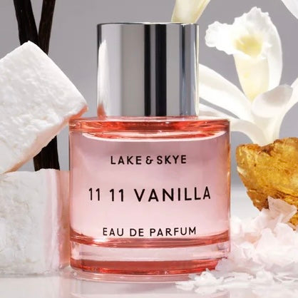 Close-up of a fragrance sample of 11 11 Vanilla, highlighting its creamy, musky, and subtly sweet notes for a cozy yet elegant scent experience