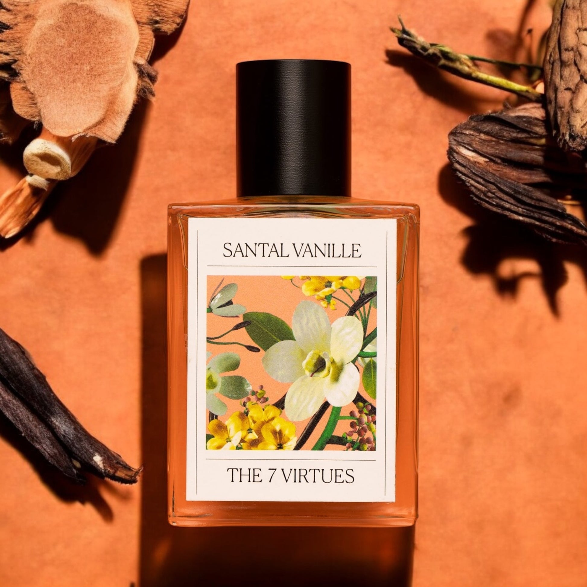 the 7 virtues santal vanille fragrance sample travel size tester