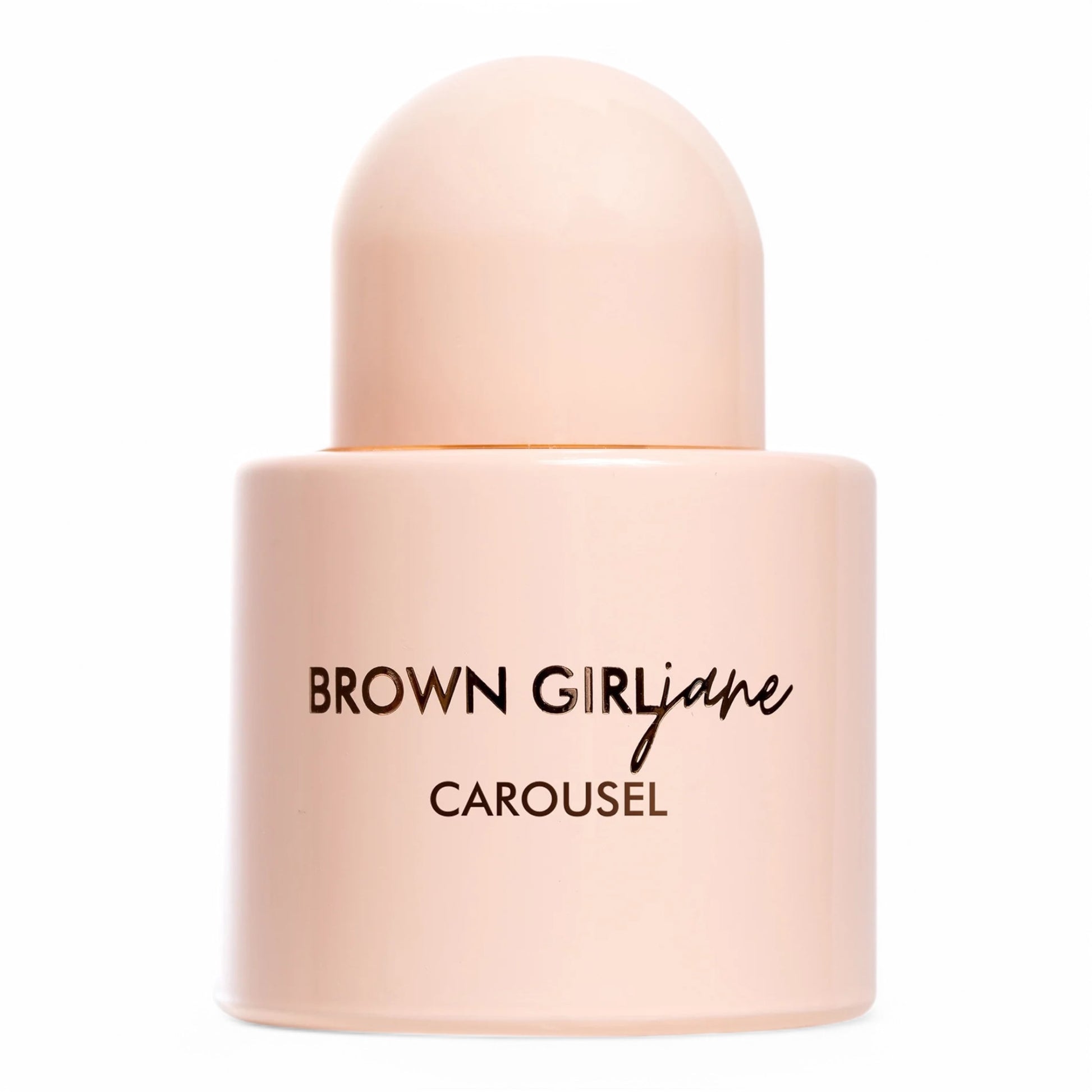 A decant of BROWN GIRL Jane Carousel, a sweet and creamy fragrance with caramel apple, spun sugar, and sandalwood, available in perfume samples
