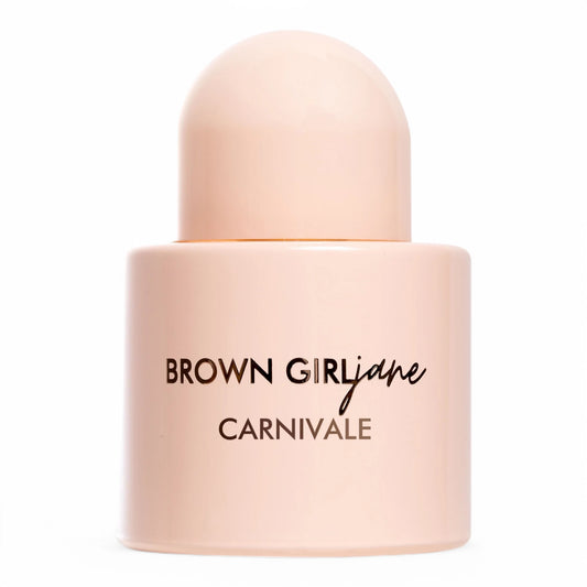 A decant of BROWN GIRL Jane Carnivale, a tropical gourmand fragrance with mango, vanilla, and sandalwood, available in perfume samples