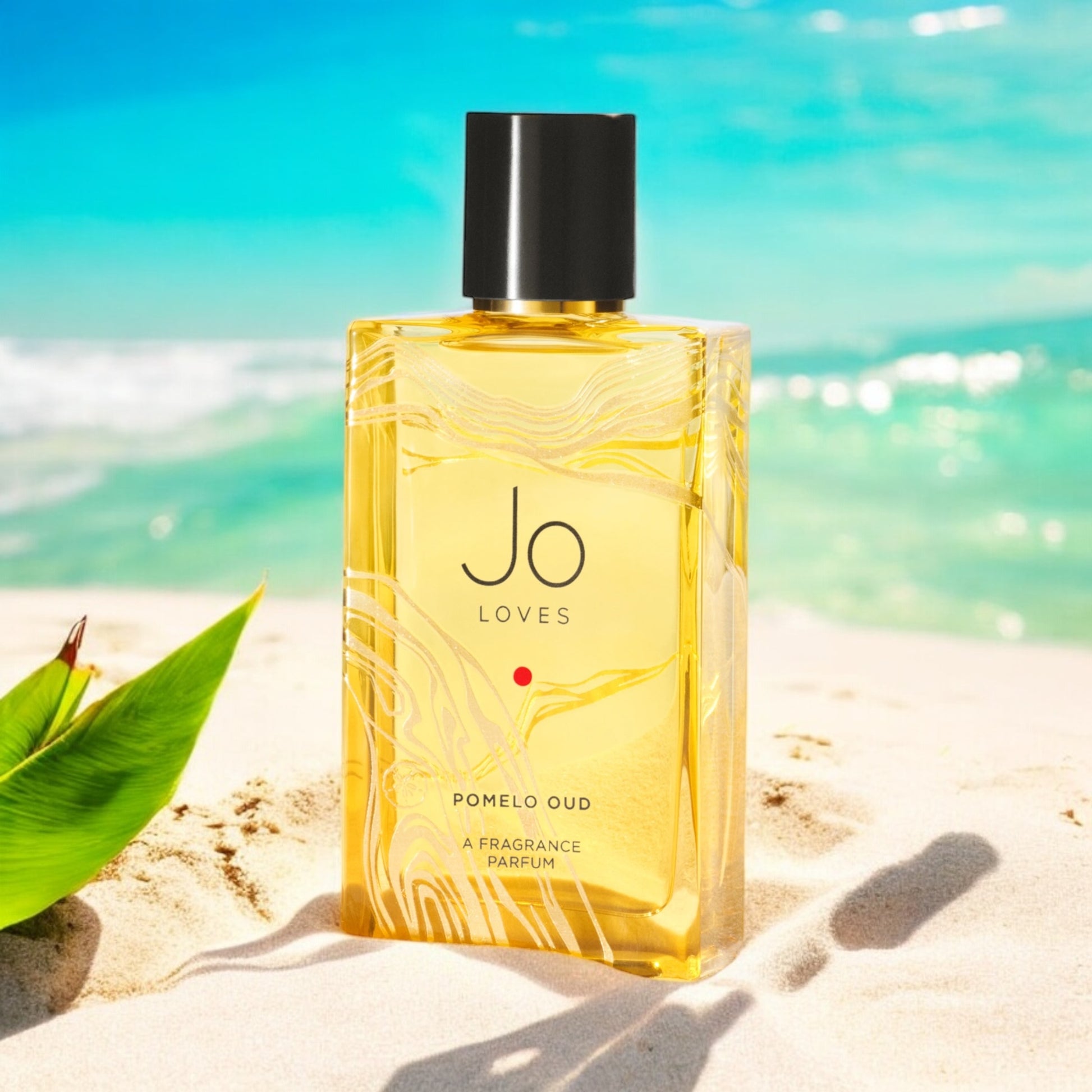 Close-up of a fragrance sample of Pomelo Oud, highlighting its fresh citrus, floral heart, and deep woody base for a sophisticated scent experience