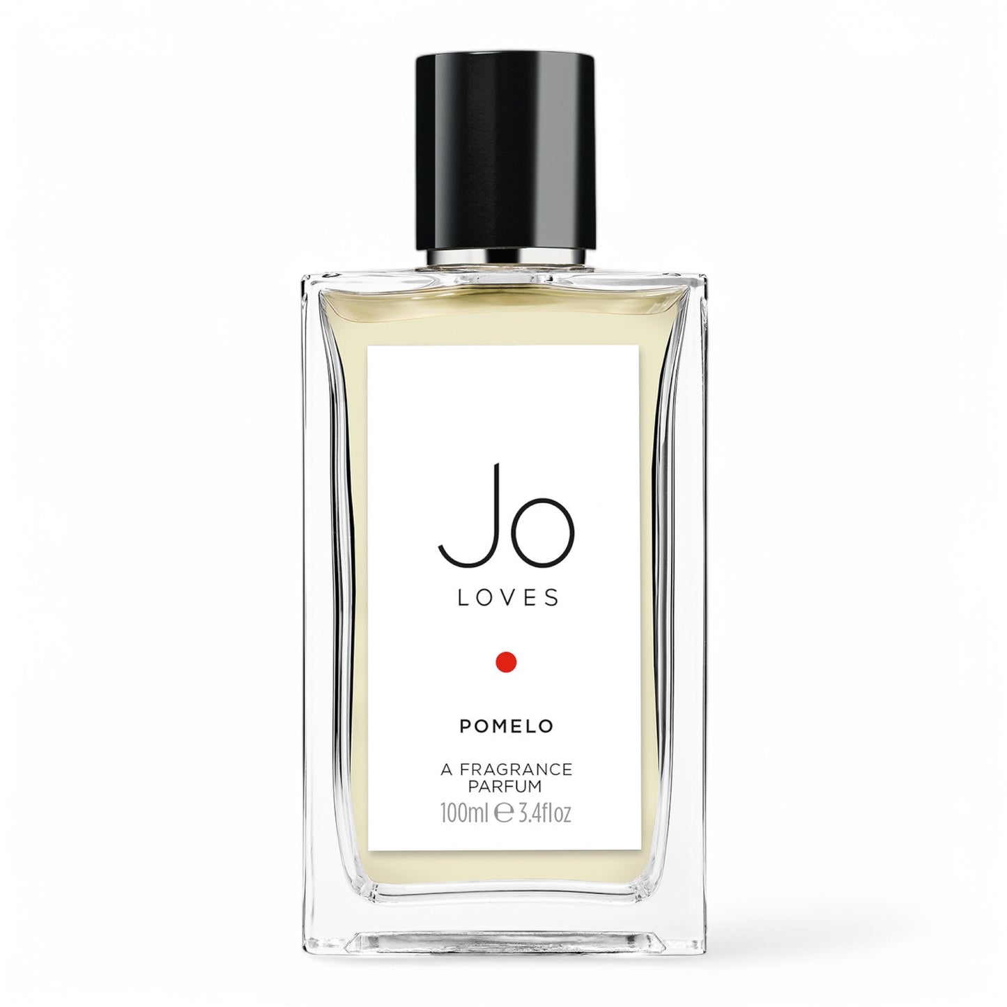 A decant of Jo Loves Pomelo, a fresh citrus-woody fragrance with pomelo, rose, and suede, available in perfume samples.