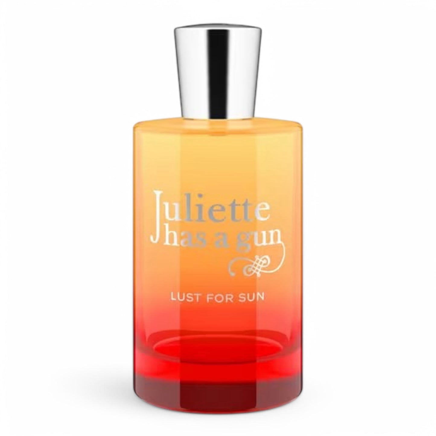 A decant of Juliette Has a Gun Lust for Sun, a solar floral fragrance with coconut, monoi, and vanilla, available in perfume samples.