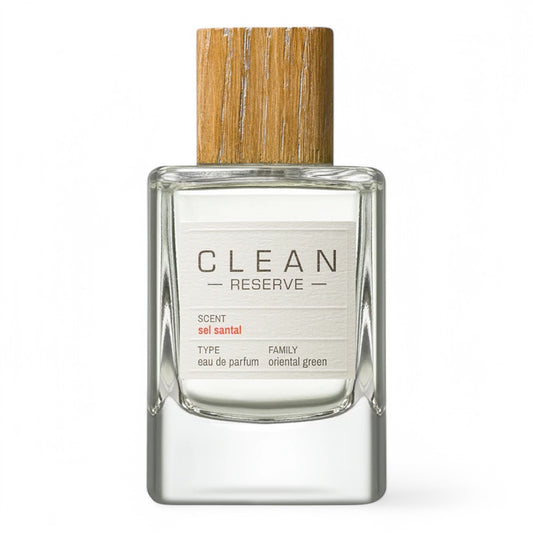 A decant of Clean Beauty Collective Sel Santal, a spicy woody fragrance with salted fig, sandalwood, and amber, available in perfume samples.