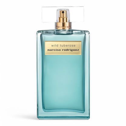 A decant of Narciso Rodriguez Wild Tuberose, a white floral musk fragrance with tuberose, jasmine, and amber, available in perfume samples.