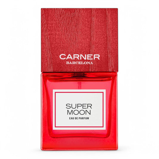 A decant of Carner Barcelona Super Moon, a fruity aromatic fragrance with mandarin, jasmine, and patchouli, available in perfume samples.