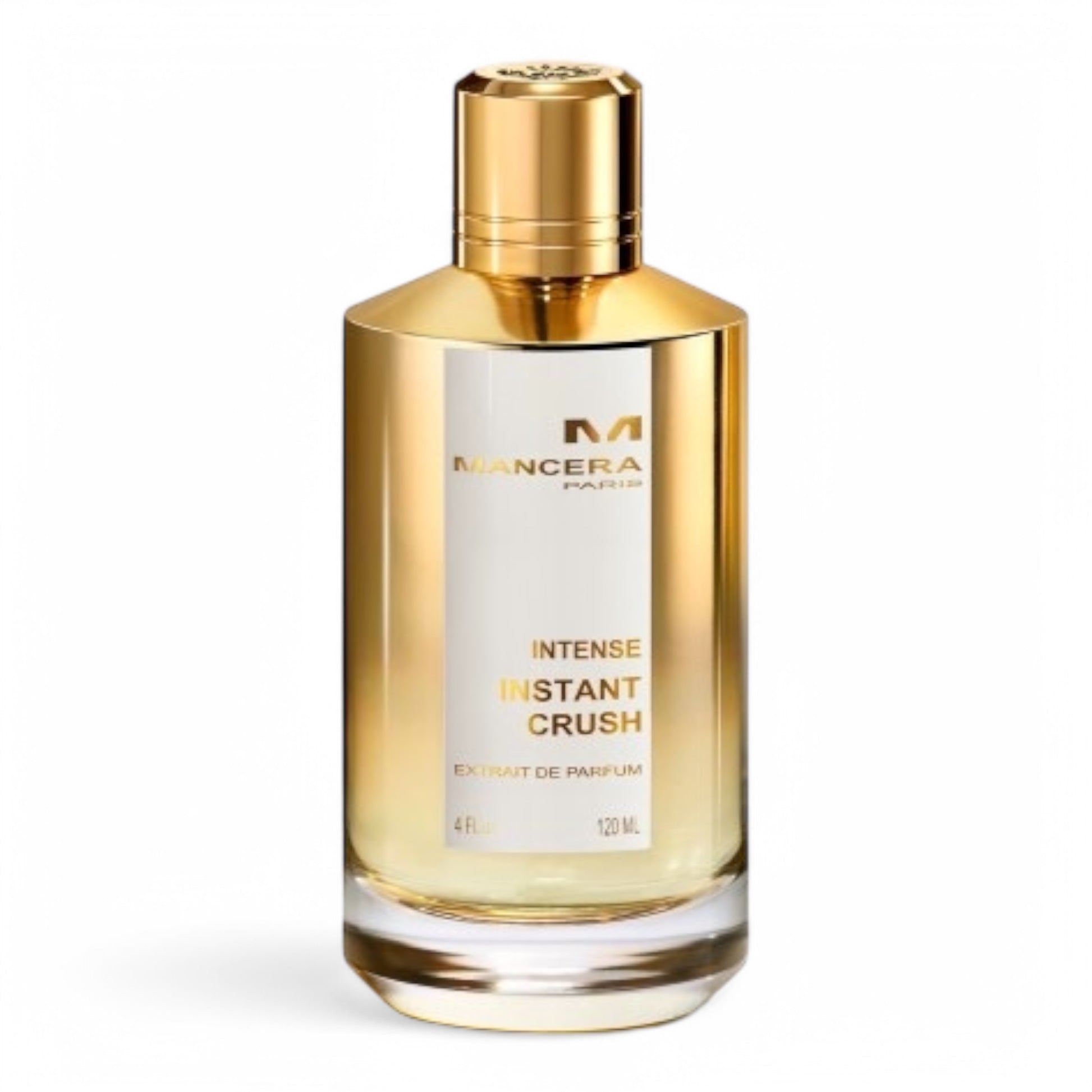 A decant of Mancera Instant Crush Intense Extrait, a powerful and bold fragrance with saffron, black leather, and vanilla, available in perfume samples.