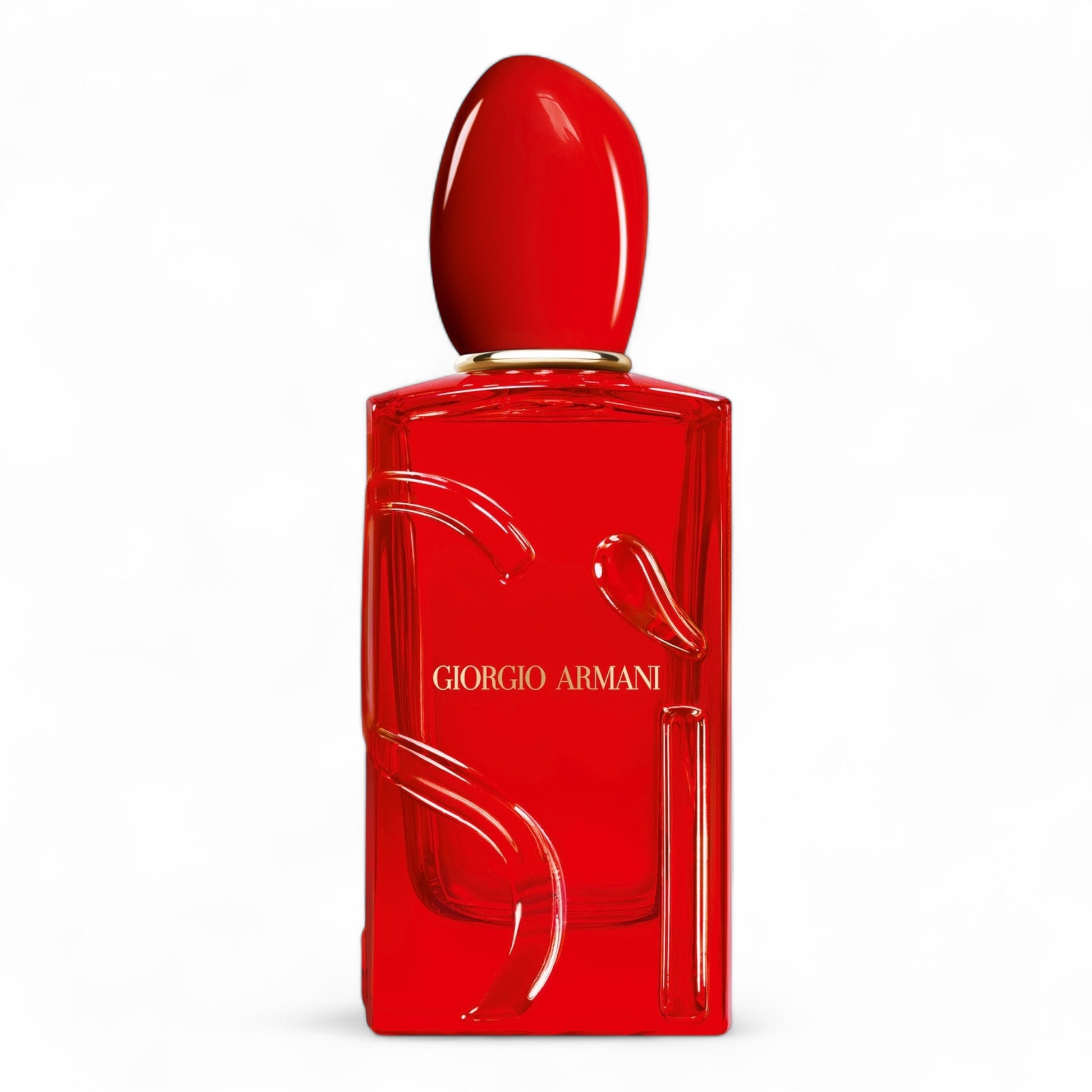 Sì Passione Red Musk decant with notes of strawberry, rose, and creamy musks - a scent full of passion and confidence.