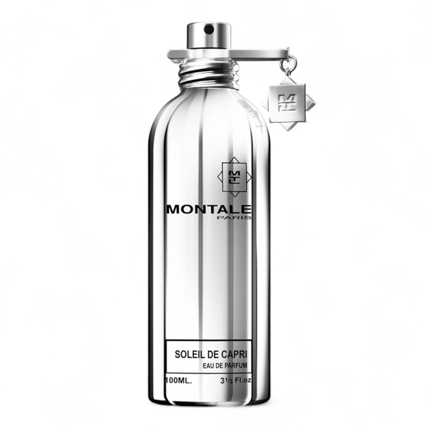A perfume decant of Montale Soleil de Capri highlighting its citrus grapefruit and kumquat notes, with white musk and floral undertones, ideal for sampling.