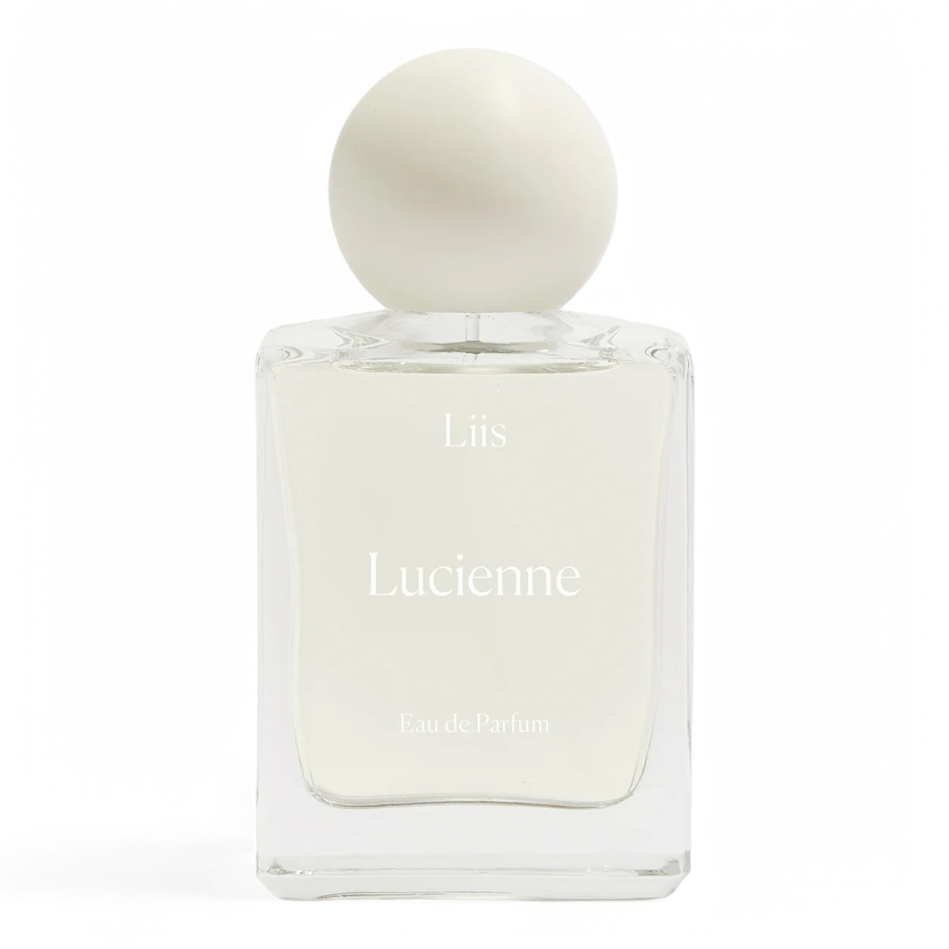 A decant of Liis Lucienne, a fresh and luminous citrus-marine fragrance with pomelo, magnolia, and ambergris, available in perfume samples and decants.
