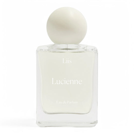 A decant of Liis Lucienne, a fresh and luminous citrus-marine fragrance with pomelo, magnolia, and ambergris, available in perfume samples and decants.