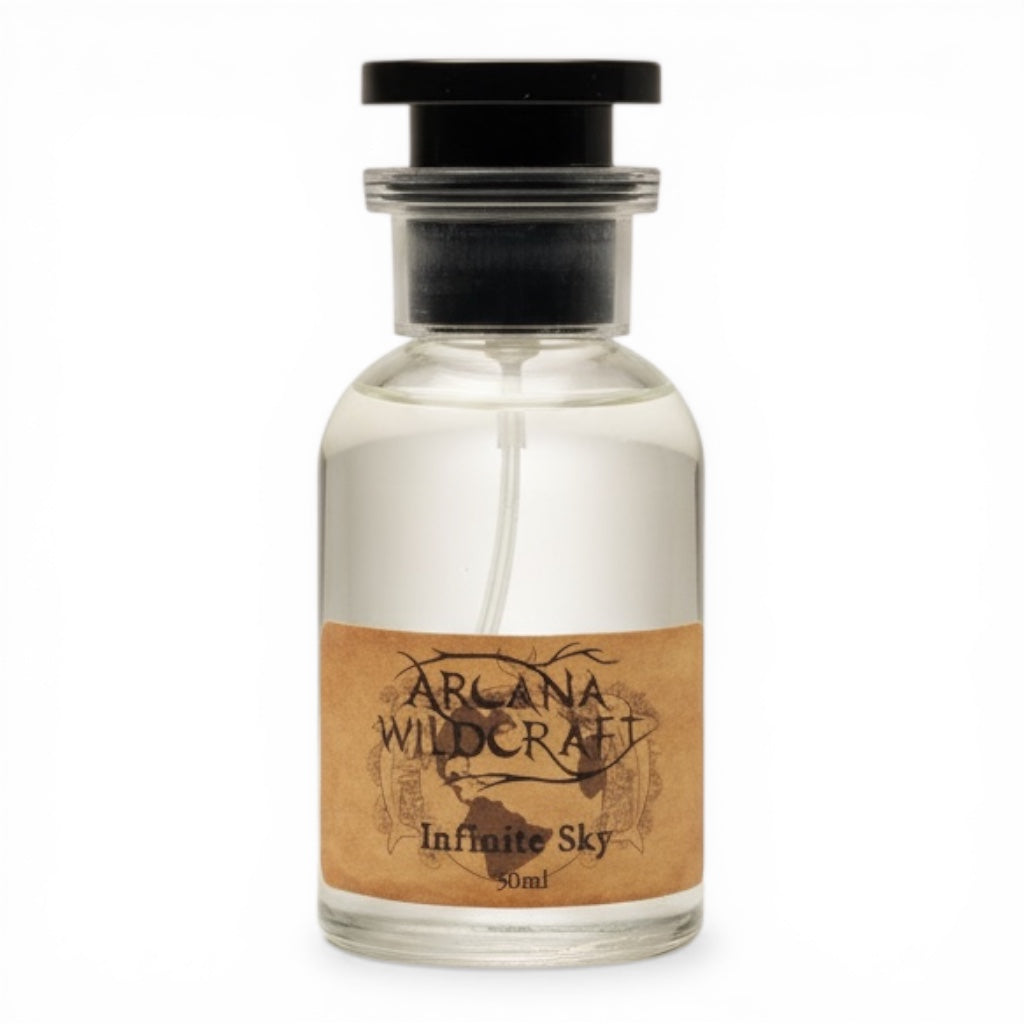 Arcana Wildcraft Infinite Sky perfume bottle on white background
