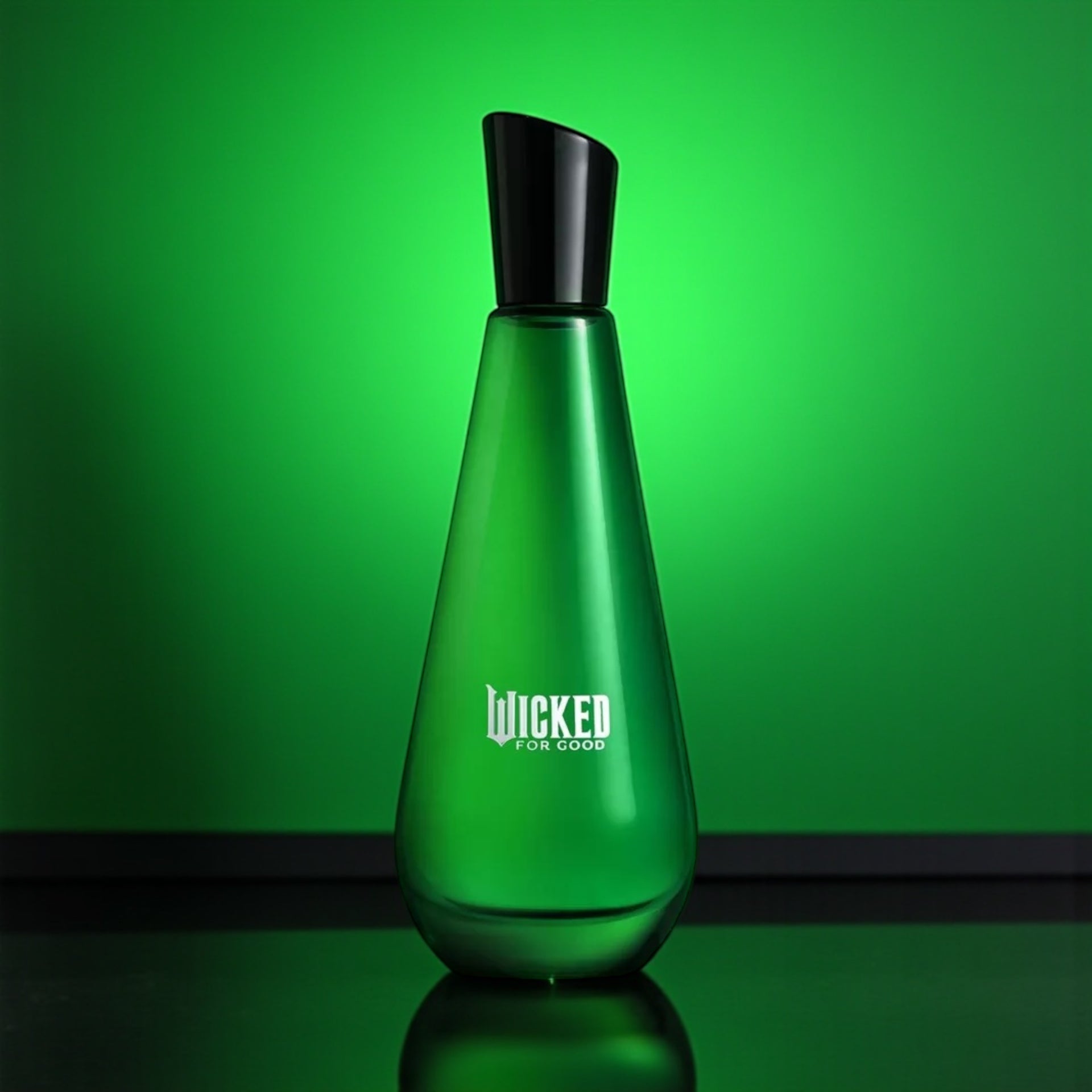 Ariana Grande Elphaba Enchanted perfume sample – dark plum, vanilla and oudwood notes styled in a mystical emerald-toned setting.