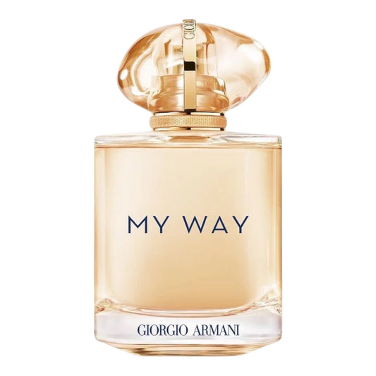 Armani My Way Sunny Vanilla perfume bottle on white background