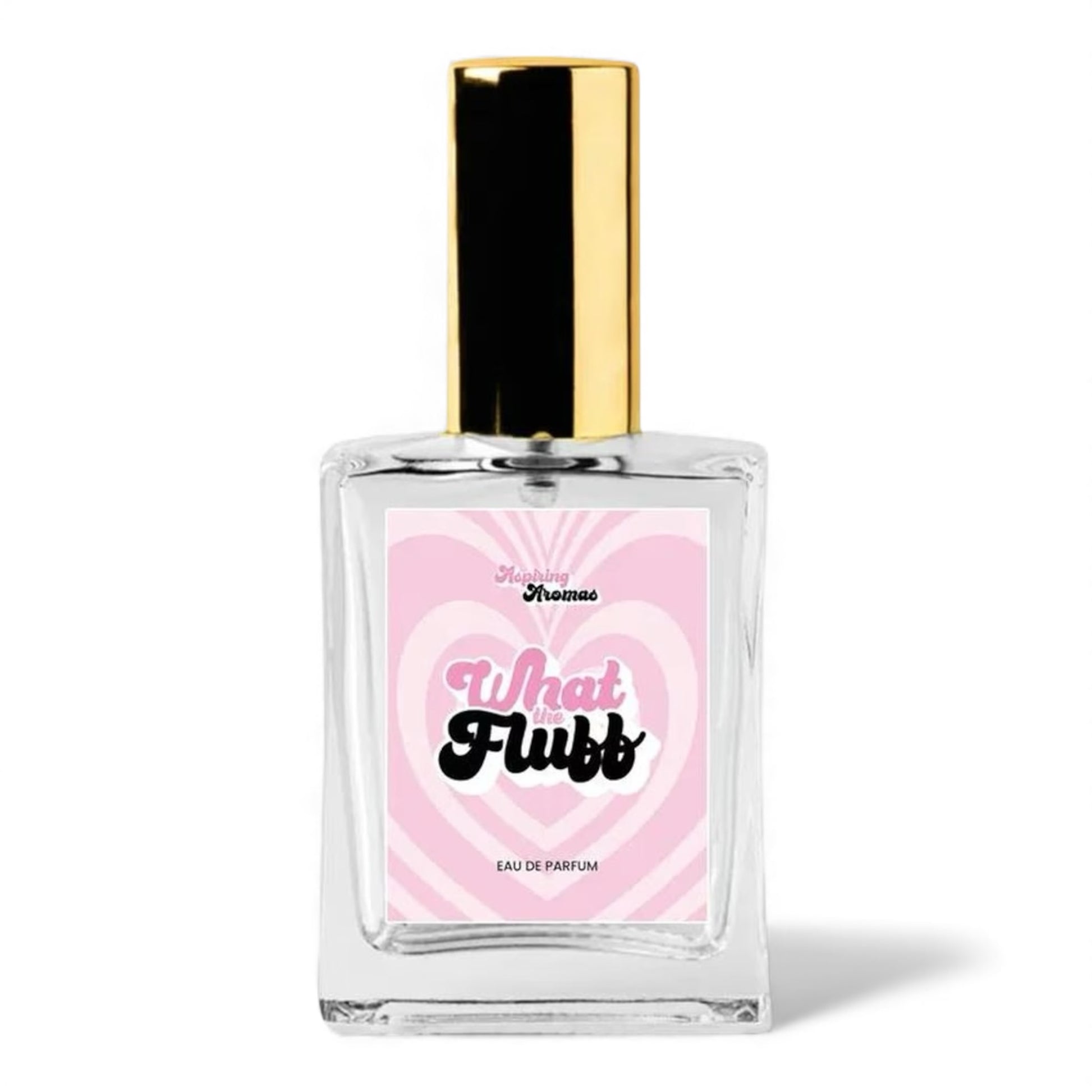 Aspiring Aromas What the Fluff fragrance sample – retail bottle shown for decanting into 1ml–10ml perfume samples.