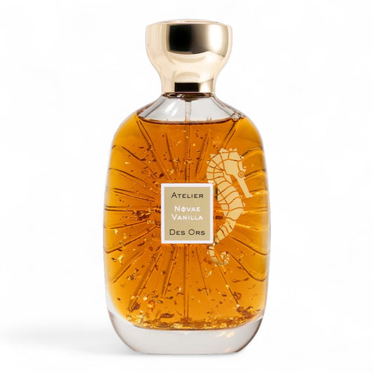 Atelier des Ors Novae Vanilla fragrance sample – retail bottle shown for decanting into 1ml–10ml samples.