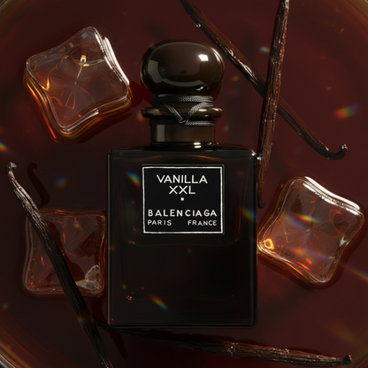 Balenciaga Vanilla XXL Extrait styled with black vanilla, and dark liqueur