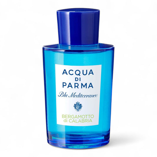 A decant of Acqua di Parma Bergamotto di Calabria, a fresh citrus woody scent with Calabrian bergamot, cedarwood, and vetiver, available in perfume samples.