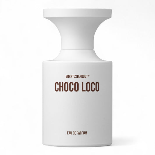 BORNTOSTANDOUT Choco Loco fragrance sample – retail bottle shown for decanting into 1ml–10ml samples.
