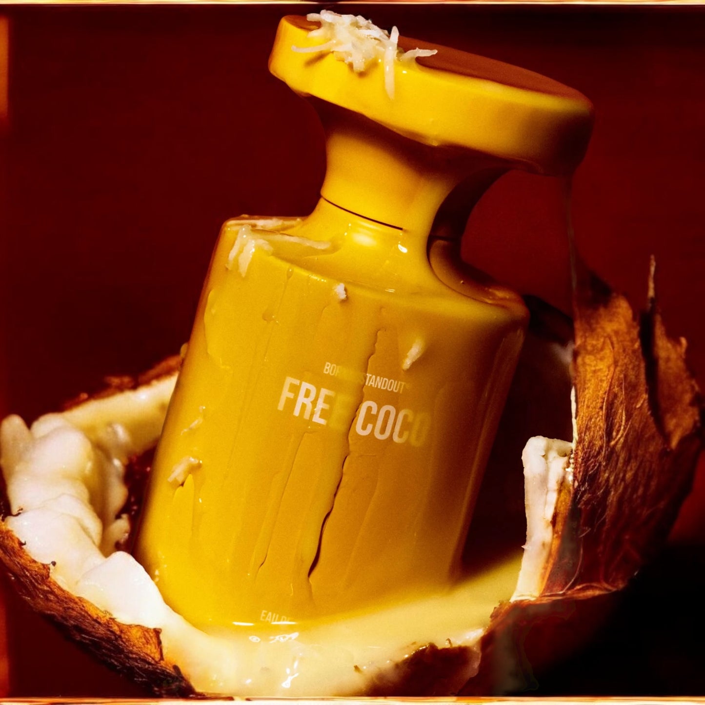 BORNTOSTANDOUT Free Coco perfume sample - pear, coconut and vanilla fragrance styled in a delicious sweet gourmand setting