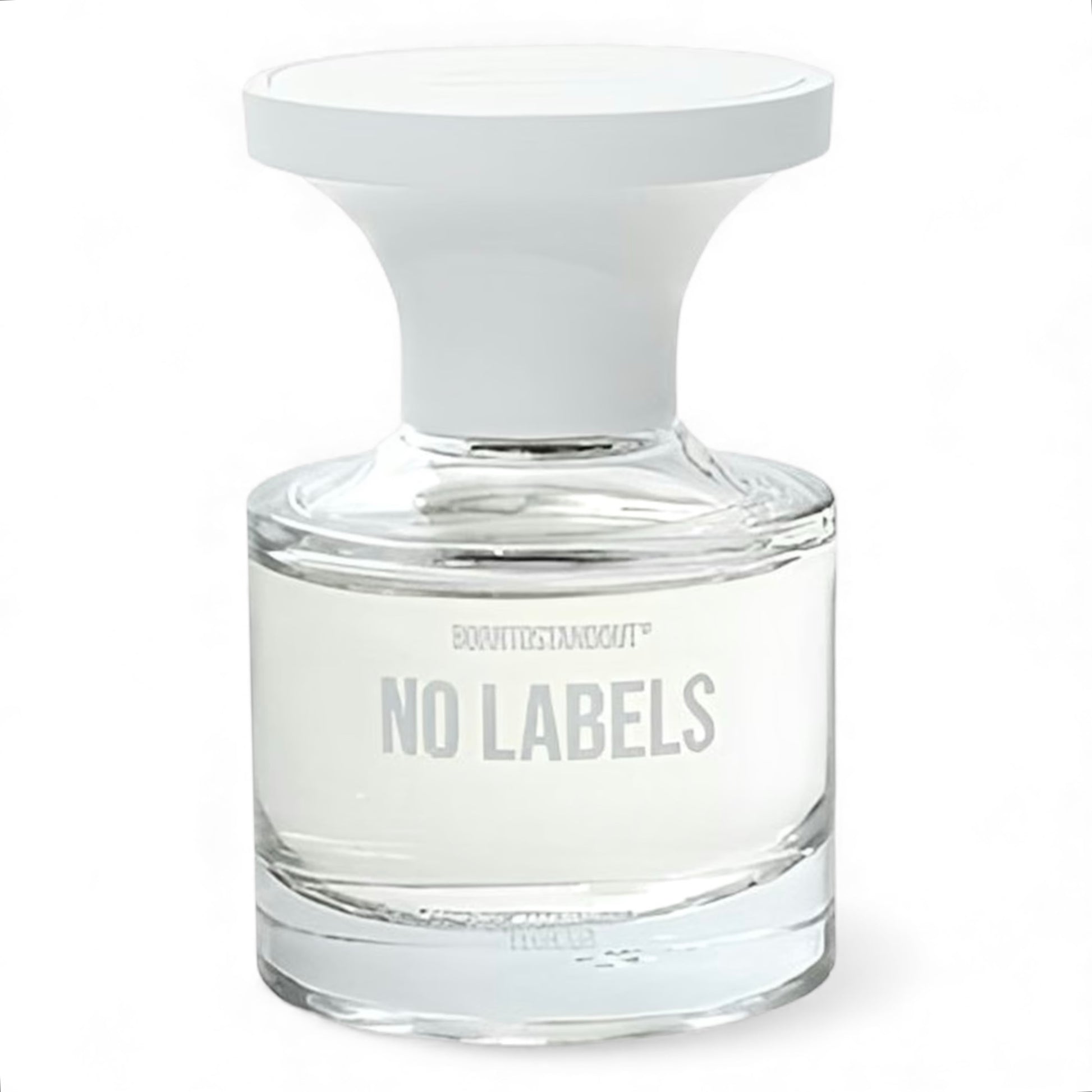 BORNTOSTANDOUT No Labels fragrance sample, the YEONJUN collaboration scent with rum, saffron and soft leather shown in retail bottle for decanting.